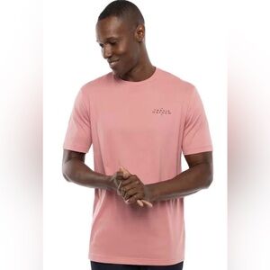 Travis Mathew Shore Excursion Short Sleeve Tee - size XXL - pink/salmon